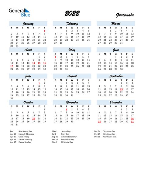 Calendario Con Feriados Guatemala Flag Imagesee