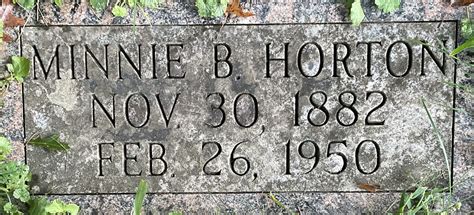 Minnie Bell Blankenship Horton 1882 1950 Find a Grave äreminne