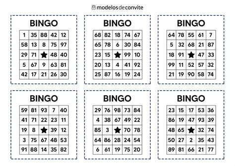 Cartela De Bingo Para Impressão