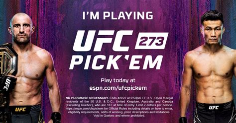 Espn Ufc 273 Pick Em Group