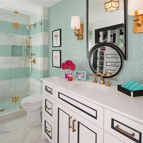 Seafoam green bathroom inspired by @katespadeny... | CURATED INTERIOR