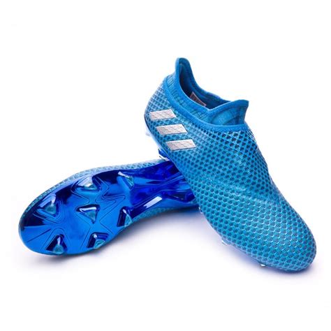 Bota De Fútbol Adidas Messi 16 Pureagility Fg Shock Blue Silver Metallic Black Fútbol Emotion