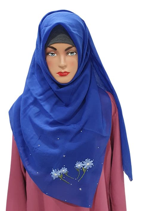 Tudung Warna Royal Blue Baju Kurung Moden Issandra Royal Blue Saeeda