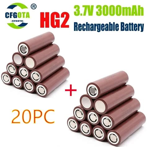 Bater A Recargable HG2 18650 3000mAh 18650 HG2 3 7 V Descarga 20A M X