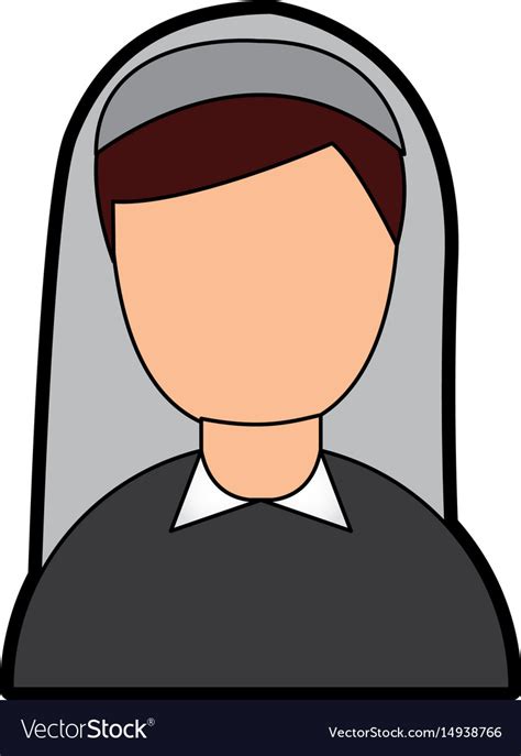 Cute Nun Avatar Character Royalty Free Vector Image