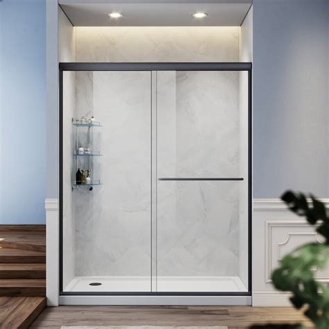 Vti 54 W X 72 H Semi Frameless Shower Door And Reviews Wayfair