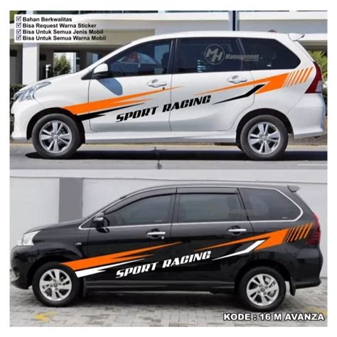 Cutting Sticker Mobil Toyota Avanza Velos Xenia Innova Ertiga Stiker