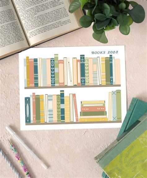 Printable Bookshelf Reading Tracker Book Log Diy Guides Guides