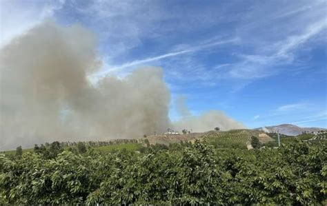 Gusty winds spark brush fires in Ventura and Riverside counties ...