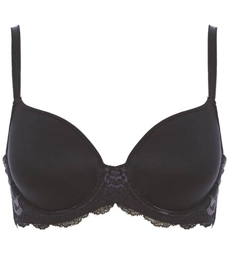 Wacoal Lace Affair Contour Bra Black Graphite Curvy Bras