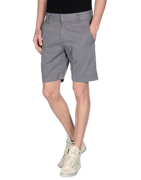 Lyst Save Khaki Bermuda Shorts In Gray For Men