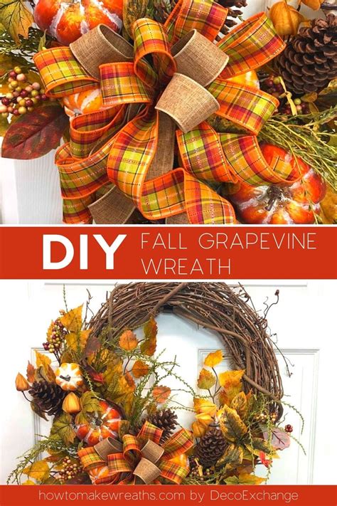 How To Make A Simple Fall Grapevine Wreath How To Make Wreaths Wreath