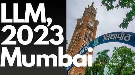 Mumbai University Admission LLM Form 2023 Mumbai University Llm Llm