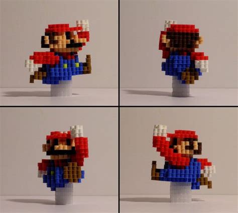 SUPER MARIO BROS. 3D Jumping Mario W/pipe Base Stand pixel Bead Figure - Etsy Canada