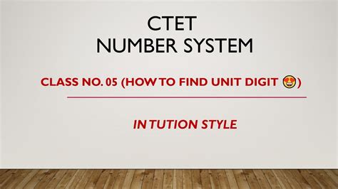 How To Find Unit Digitnumber System🤗 Youtube