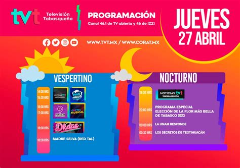 Televisión Tabasqueña on Twitter No te pierdas la programación