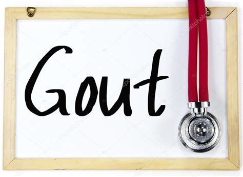 Gout Word Write On Blackboard Stock Photo By Flytosky