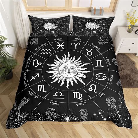 Sun And Moon Bedding Set Twelve Constellations Zodiac Duvet Cover Set