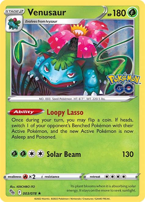 Venusaur Holo Pok Mon Go