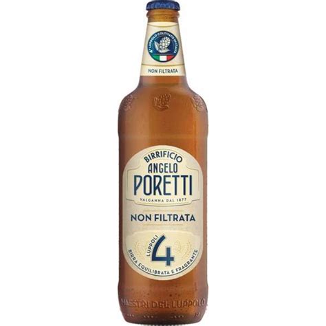 Birra Chiara 4 Luppoli Non Filtrata Birrificio Angelo Poretti 660 Ml