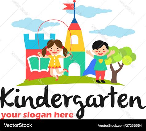 Kindergarten logo Royalty Free Vector Image - VectorStock