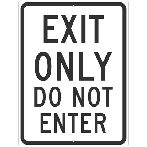 Accuform Nmc Exit Only Do Not Enter Traffic Sign