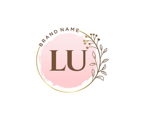 Initial LU feminine logo. Usable for Nature, Salon, Spa, Cosmetic and ...