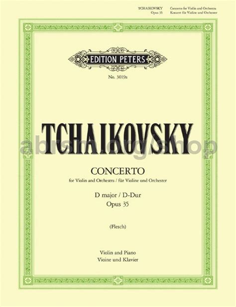 Pyotr Tchaikovsky Violin Concerto In D Op