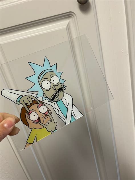 Rick And Morty Glass Art Etsy