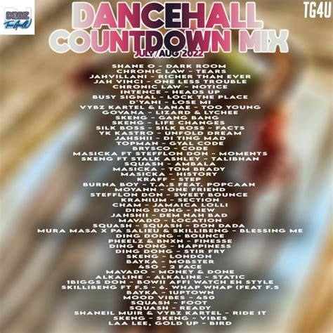 Stream Dancehall Countdown Mixtape Clean Aug 2022 By Dj Demz