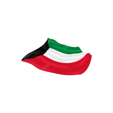 Gambar Desain Seni Vektor Bendera Kuwait Terisolasi Kuwait Flag