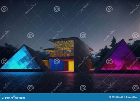 Contemporary Architecture Design Modern Hotel or House Building Exterior Stock Illustration ...