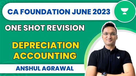 One Shot Revision Depreciation Accounting Ca Foundation June