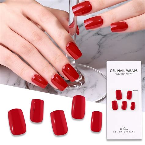 Solid Color Gel Nail Stickers - CJdropshipping