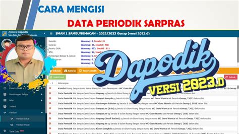 Cara Mengisi Data Periodik Sarpras I Invalid Data Periodik Youtube