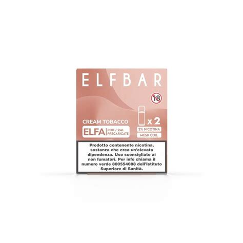 ELFA ELFBAR POD USA E GETTA CREAM TOBACCO 2 PEZZI Crema Di Tabacco