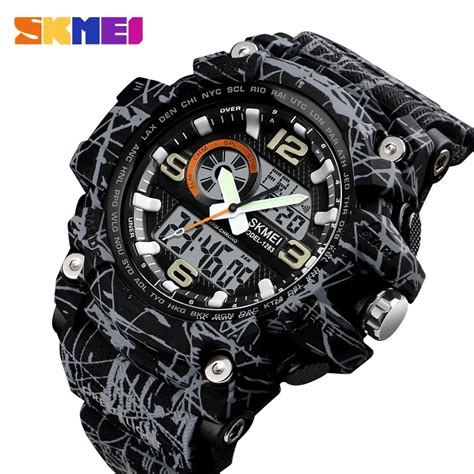 Skmei New S Shock Men Sports Watches Big Dial Quartz Digital Watch For