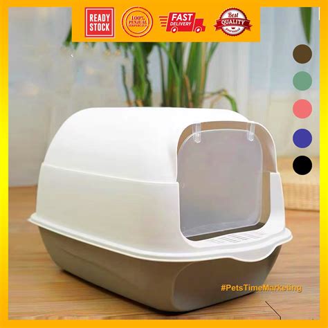 Cat Litter Box Cat Toilet With Scoop Large Tandas Kucing Bekas