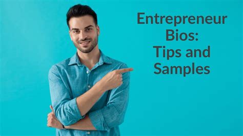 Entrepreneur Bios Tips And Samples Youtube