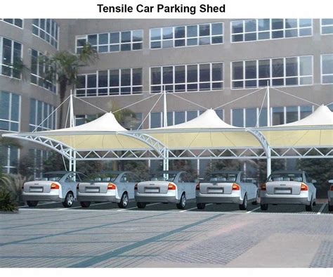 Pyramid Tensile Car Parking Shed Paint Coated At Rs Sq Ft In