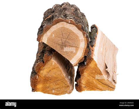 Oak Firewood Isolated On White Background Stock Photo Alamy