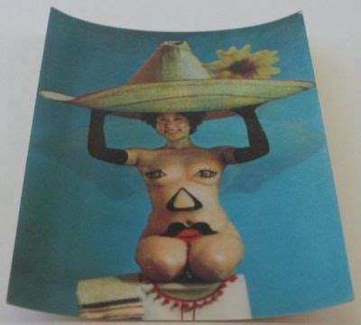 S Lenticular D Photo Sexy Nude Exotic Girl With Big Sombrero