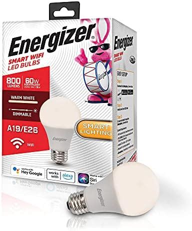 Energizer Connect Smart A19 LED White Multi Color RGB Light Bulb With