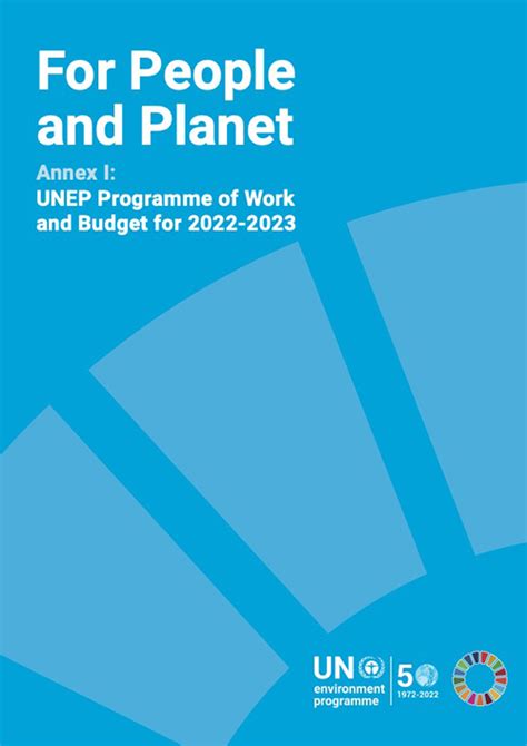 Unep Programme Of Work And Budget For 2022 2023 Pow Annex 1 Of For People And Planet Unep