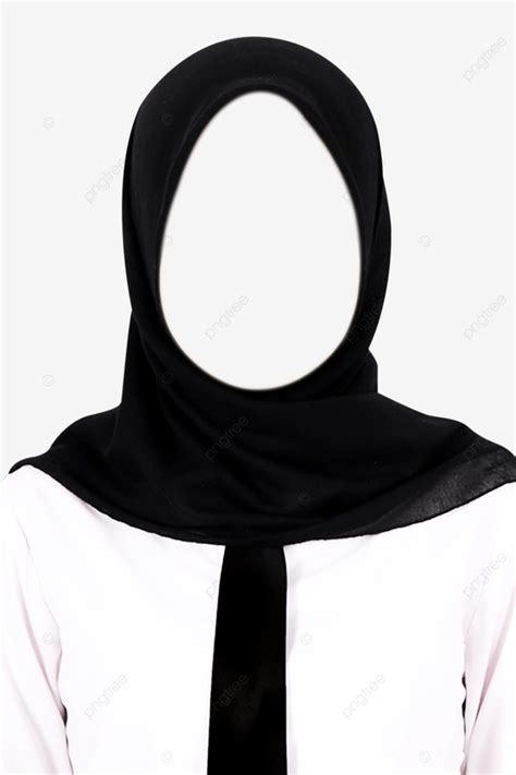 Kemeja Putih Dasi Hitam Untuk Foto Wanita Berhijab Edit Foto Baju Putih