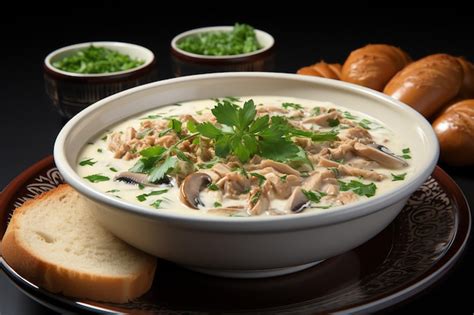 Premium Photo A Delicious Chicken Soup Food With Vegetables In A Bowl