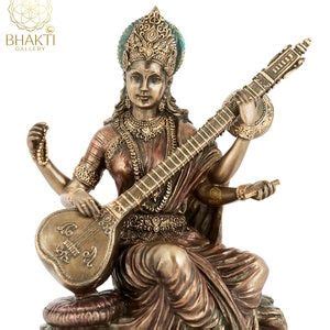 Buy Saraswati Statue Sarasvati Statue Cm Bonded Bronze Goddess