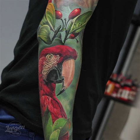 Realistic Red Parrot Tattoo Best Tattoo Ideas Gallery Tatuaje De Loro Tatuaje De Selva