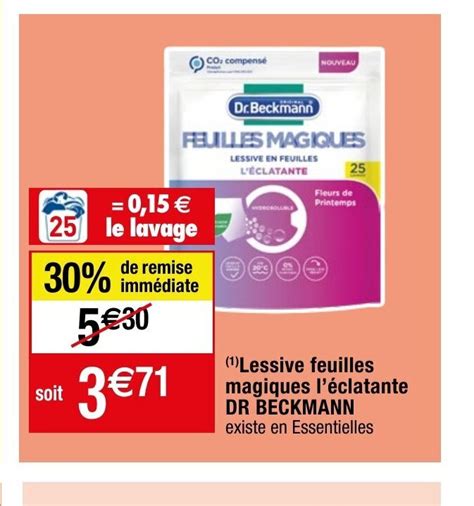 Promo 1 Lessive feuilles magiques l éclatante DR BECKMANN existe en