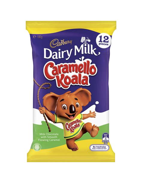 Cadbury Dairy Milk Caramello Koala Sharepack 12pk 180g Allys Bas